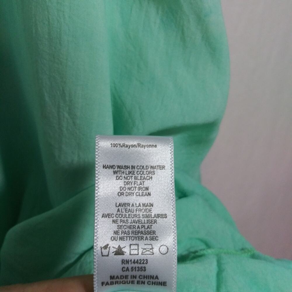 Revolve Bishop & Young Ombré Dip Dye Light Green Tunic Dress Size M - Picture 6 of 7